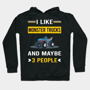 3 People Monster Truck Trucks Hoodie